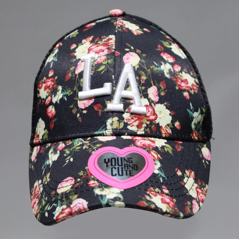 Men's hats warm green-Multi Colour floral printed cap