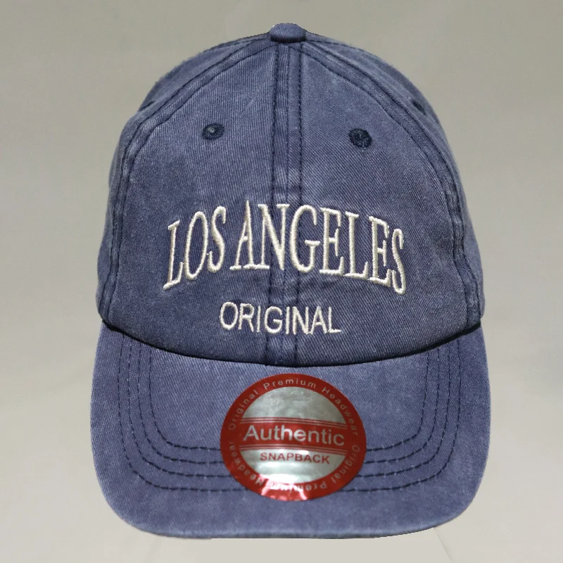 Men's hats trendy black-Denim Cap With Embroidery Text