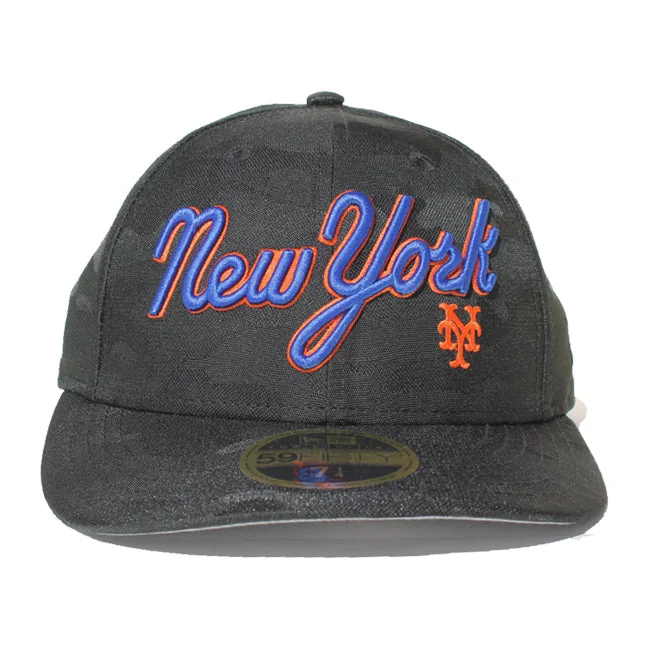 Men's hats breathable brown-1987 Mets Blackout Camo - New Era fitted