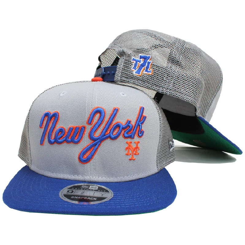 Men's hats durable tan-1987 Mets Grey Mesh - New Era Snapback