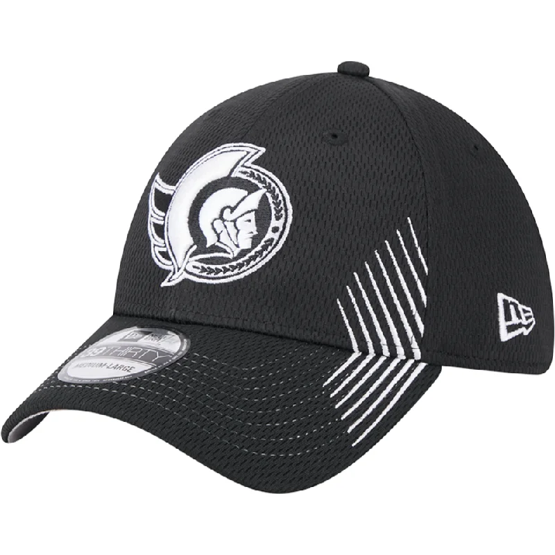 Men's hats casual brown-Active Black Wht Logo Cap (New Era)