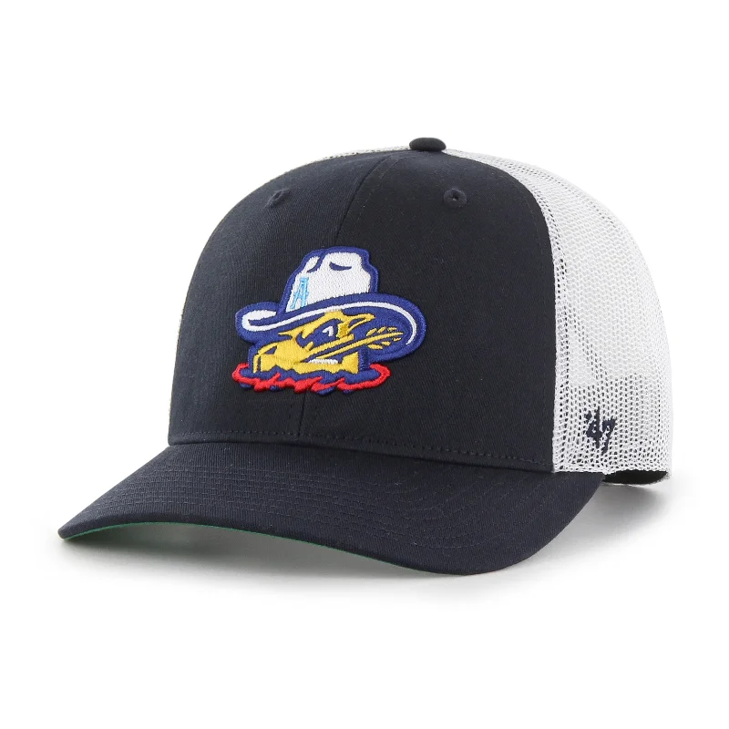 Men's hats trendy navy-Amarillo Sod Poodles '47 Youth Navy Game TRUCKER Cap