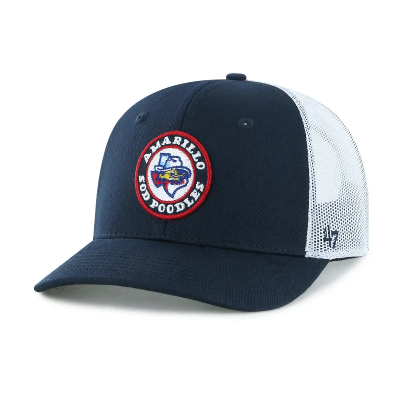 Men's hats warm black-Amarillo Sod Poodles '47 Youth Pop Up TRUCKER Cap