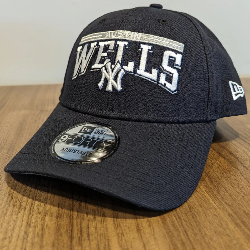 Men's hats breathable gray-Austin Wells New York Yankees New Era 9Forty Adjustable Cap