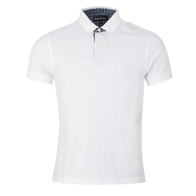 Men's polo shirts slim black-Barbour Dunbar Polo Shirt White