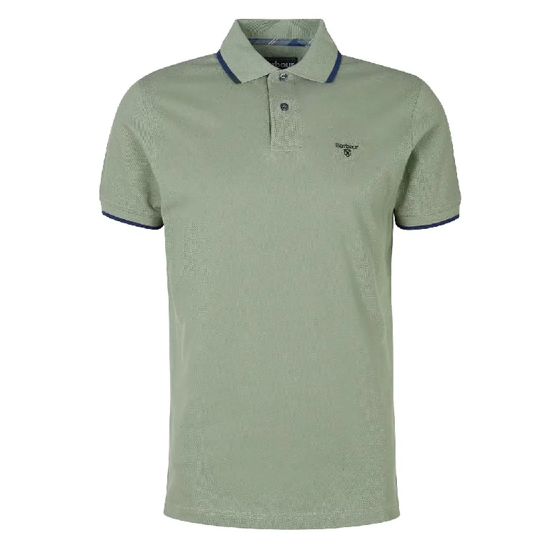 Men's polo shirts durable white-Barbour Easington Polo Agave Green