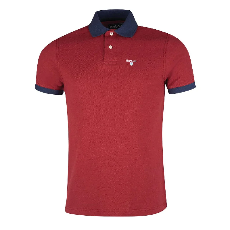 Men's polo shirts durable black-Barbour Lynton Polo Shirt Wine