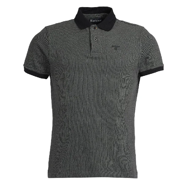 Men's polo shirts stylish brown-Barbour Sports Polo Mix Black