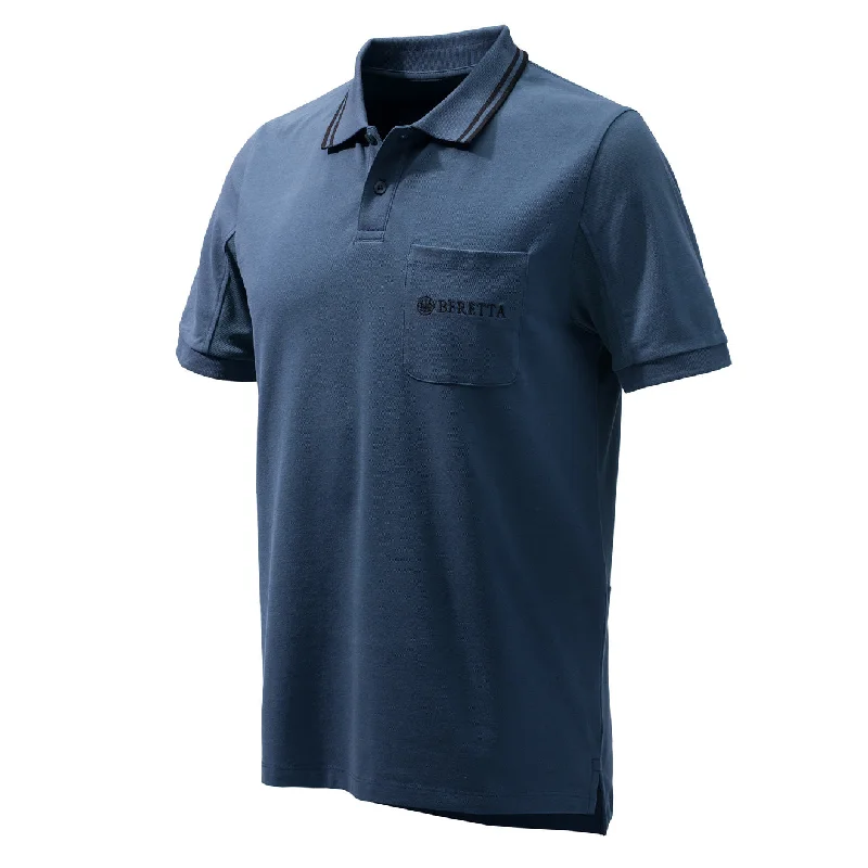 Men's polo shirts soft navy-Beretta Airmesh Polo Shirt SS Navy