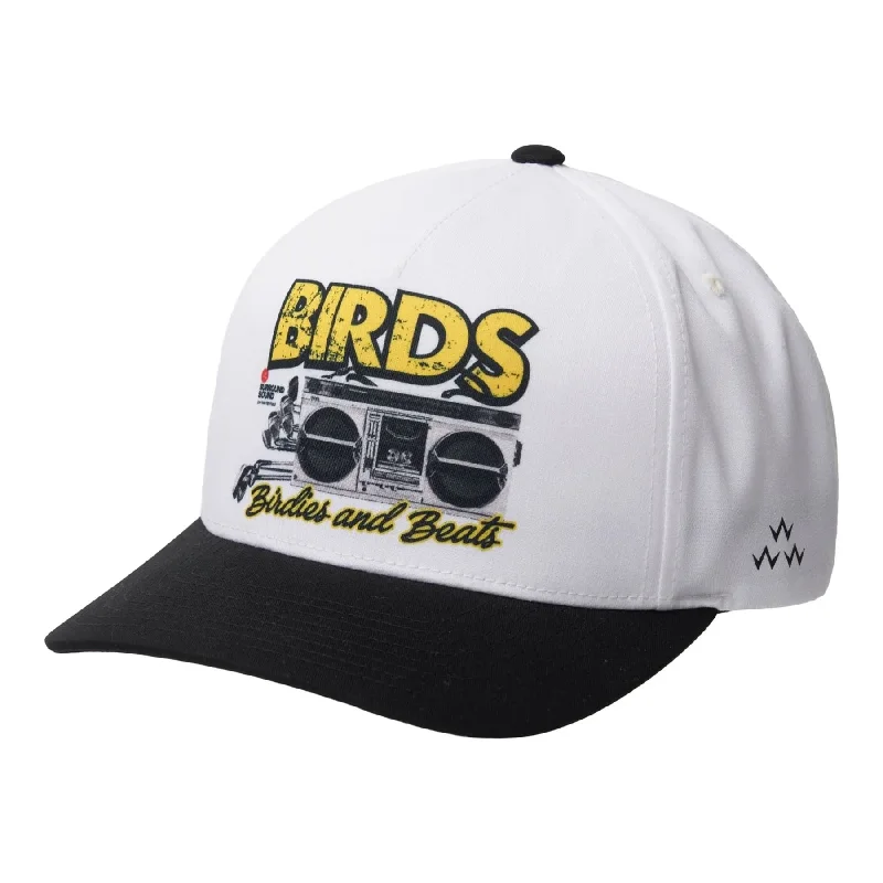 Men's hats cozy navy-Birdies & Beats Snapback Cap White - 2024