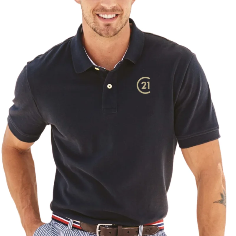 Men's polo shirts classic navy-C21 Tommy Hilfiger Ivy League Polo - Close Out