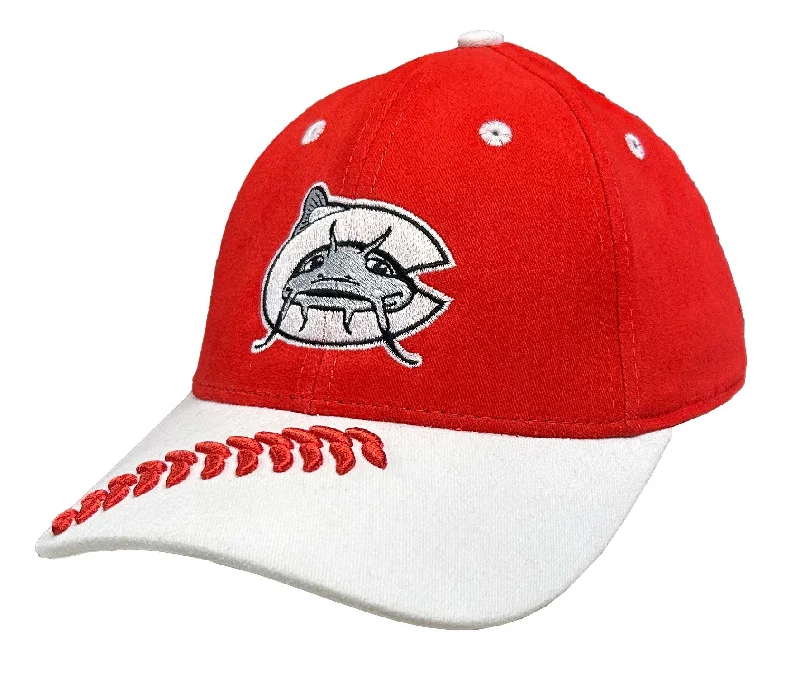 Men's hats classic white-Carolina Mudcats Youth Red Stiches Cap