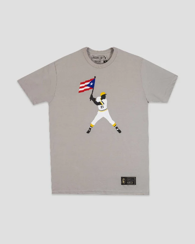 Men's T-shirts breathable gray-Clemente Swinging Flag