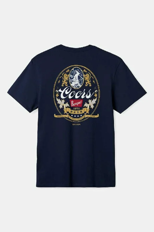 Men's T-shirts everyday white-Coors Start Your Legacy Mountain T-Shirt - Navy