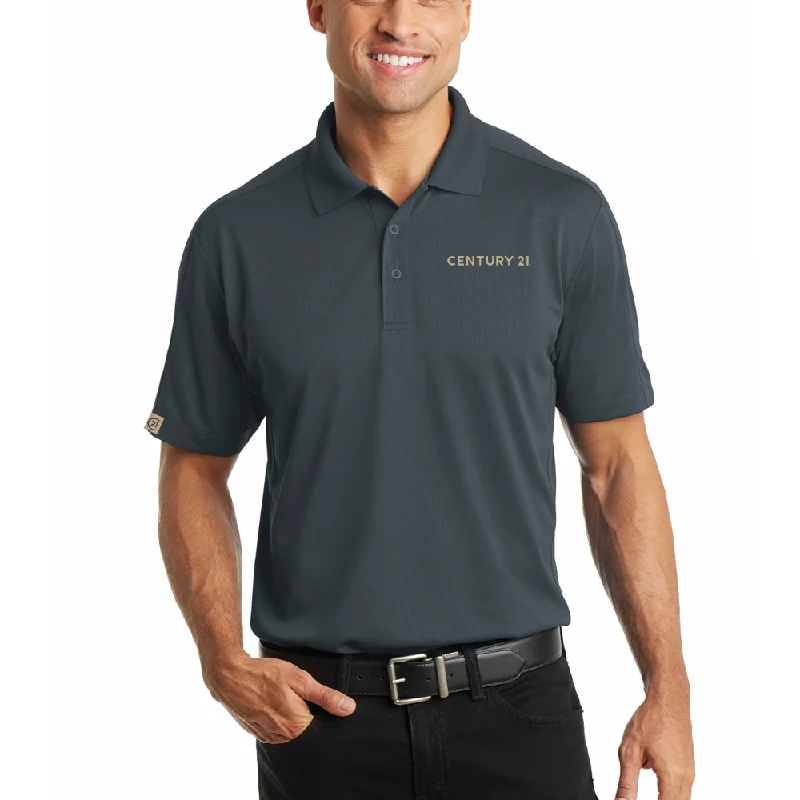 Men's polo shirts lightweight black-Obsessed Diamond Polo - Mens Graphite