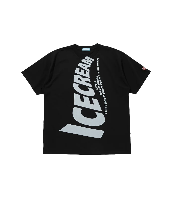 Men's T-shirts everyday green-ICECREAM LOGO T-SHIRT - BLACK