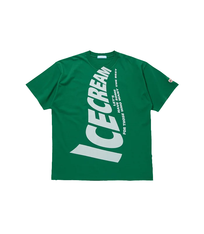 Men's T-shirts slim gray-ICECREAM LOGO T-SHIRT - DEEP GREEN