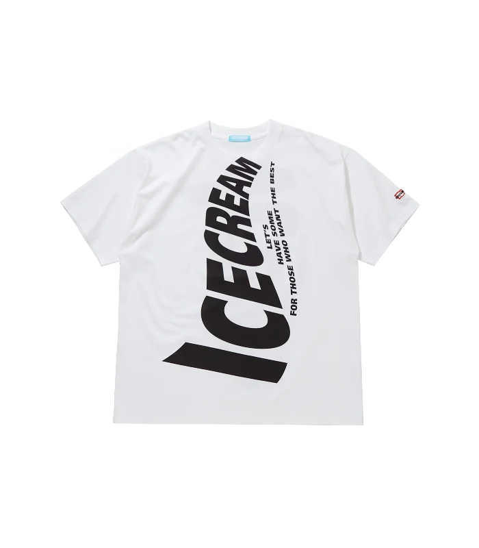 Men's T-shirts durable white-ICECREAM LOGO T-SHIRT - WHITE