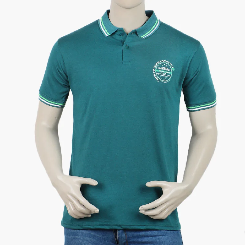 Men's polo shirts classic white-Eminent Men's Azadi Half Sleeves Polo T-Shirt - Green