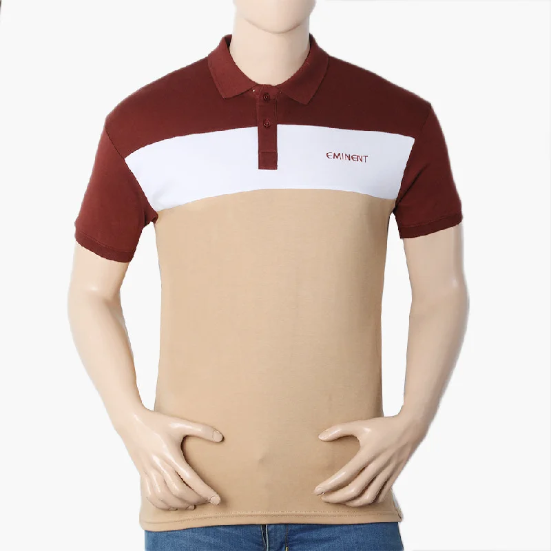 Men's polo shirts trendy brown-Eminent Men's Half Sleeves Polo T-Shirt - Dark Brown