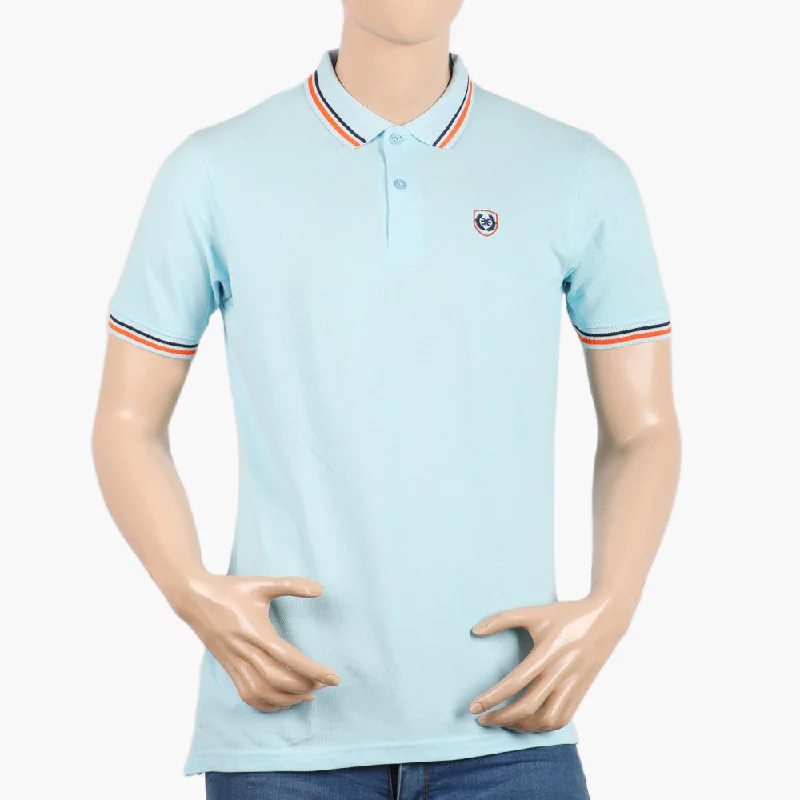 Men's polo shirts everyday green-Eminent Men's Half Sleeves Polo T-Shirt - Sky Blue