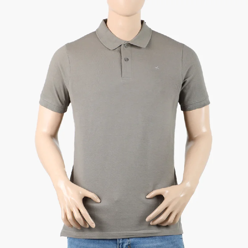 Men's polo shirts stylish white-Eminent Men's Polo Half Sleeves T-Shirt - Charcoal