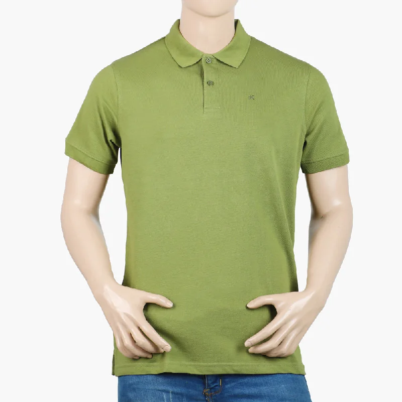 Men's polo shirts trendy brown-Eminent Men's Polo Half Sleeves T-Shirt - Olive Green