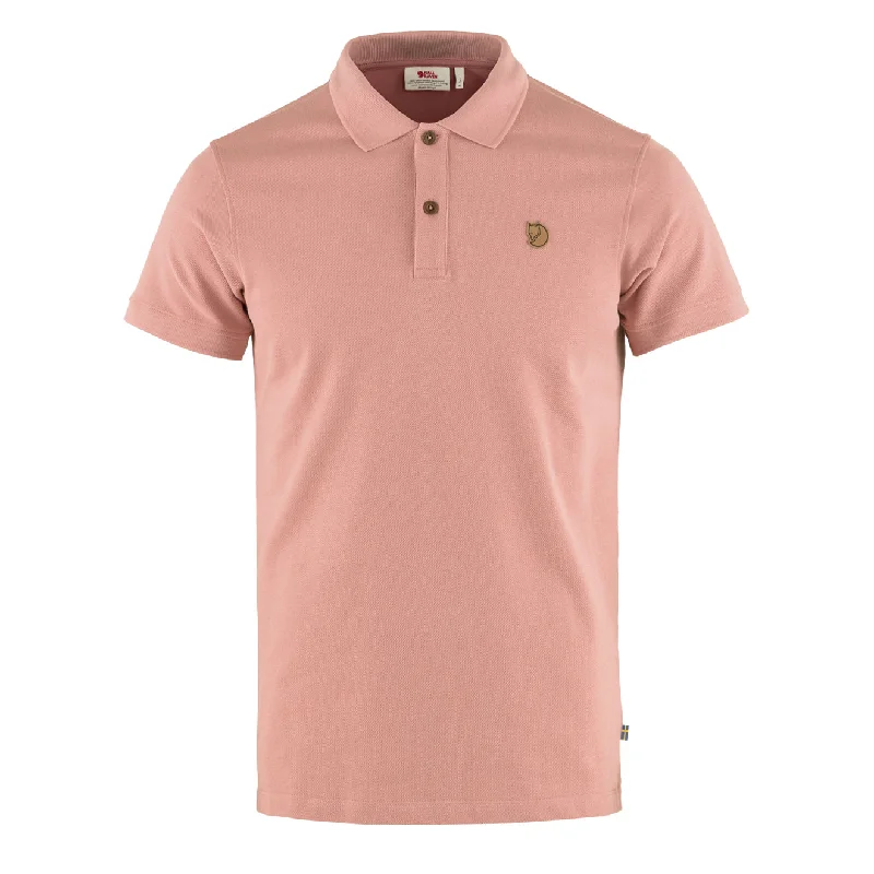 Men's polo shirts slim white-Fjallraven Ovik Polo Shirt Dusty Rose