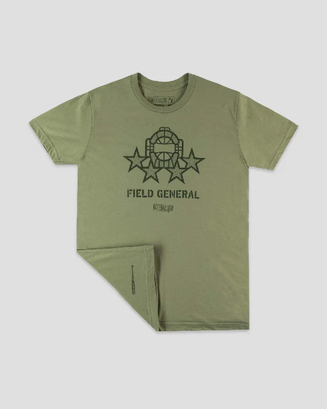 Men's T-shirts durable black-Four Star Field General