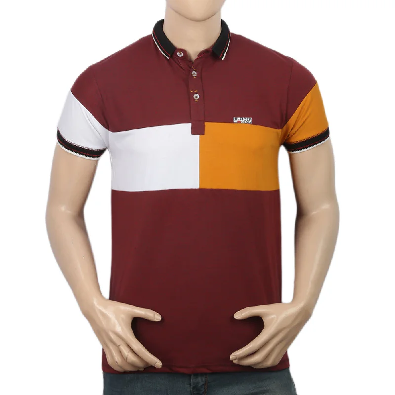 Men's polo shirts classic navy-Men's Half Sleeves Polo T-Shirt - Maroon