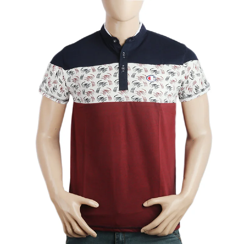 Men's polo shirts everyday navy-Men's Half Sleeves Polo T-Shirt - Maroon