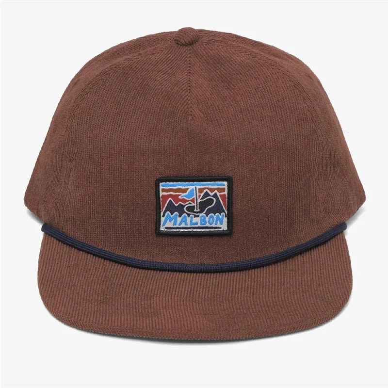 Men's hats breathable gray-Glacier Corduroy Rope Cap Camel - AW24