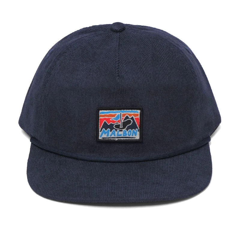 Men's hats lightweight gray-Glacier Corduroy Rope Cap Navy - AW24