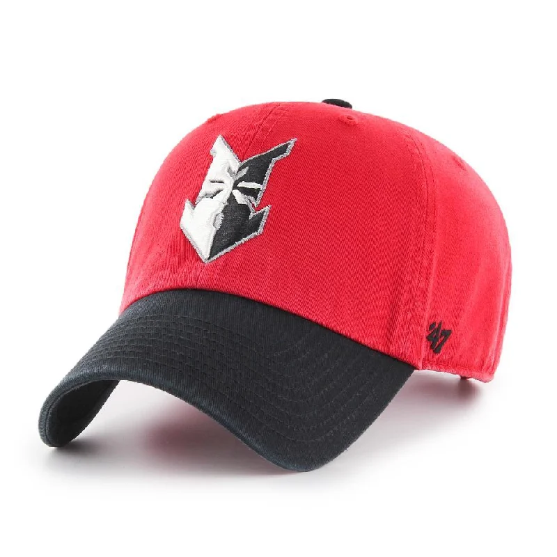 Men's hats classic white-Indianapolis Indians '47 Youth Red/Black Home Clean Up Adjustable Cap