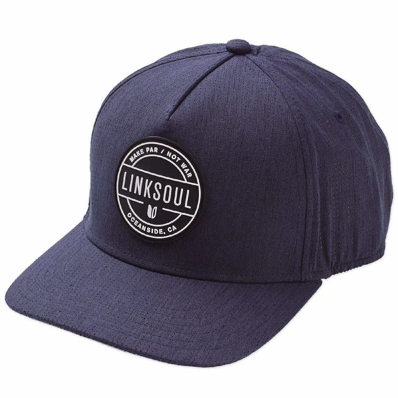 Men's hats warm gray-Industrial Patch Boardwalker AC Snapback Hat Navy/Black/White - 2024