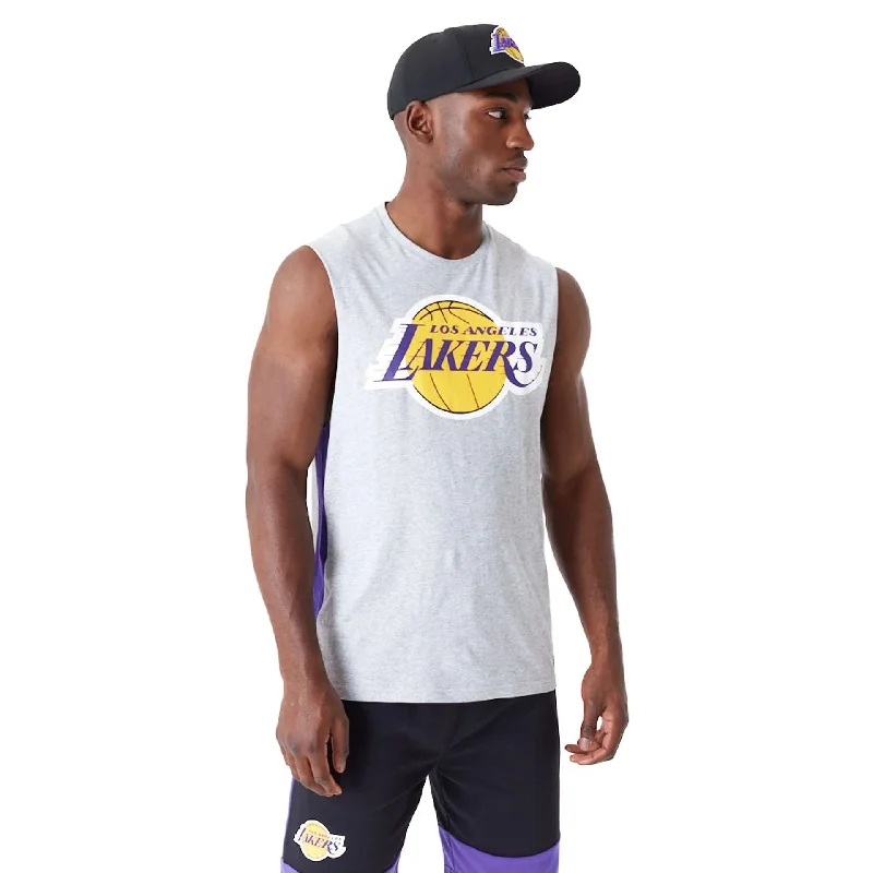 Men's T-shirts comfy navy-LA Lakers Colour Block Grey Vest