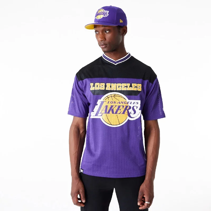 Men's T-shirts graphic navy-LA Lakers NBA Arch Graphic Jersey Purple T-Shirt