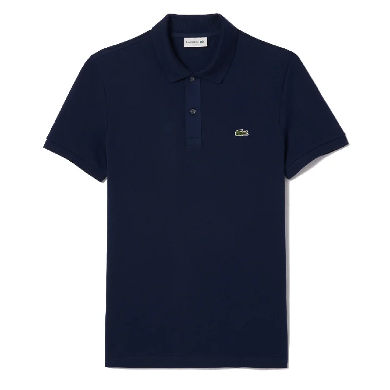 Men's polo shirts trendy black-Lacoste Original L.12.12 Petit Piqu‚àö¬© Cotton Polo Shirt Midnight Blue