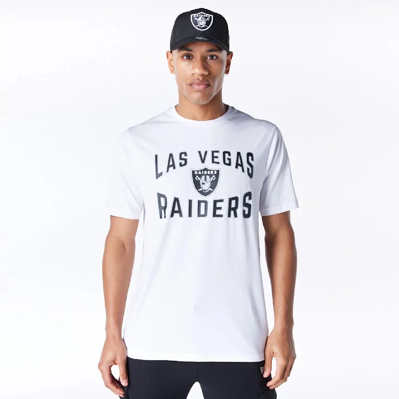 Men's T-shirts comfy black-Las Vegas Raiders NFL Graphic White and Black T-Shirt