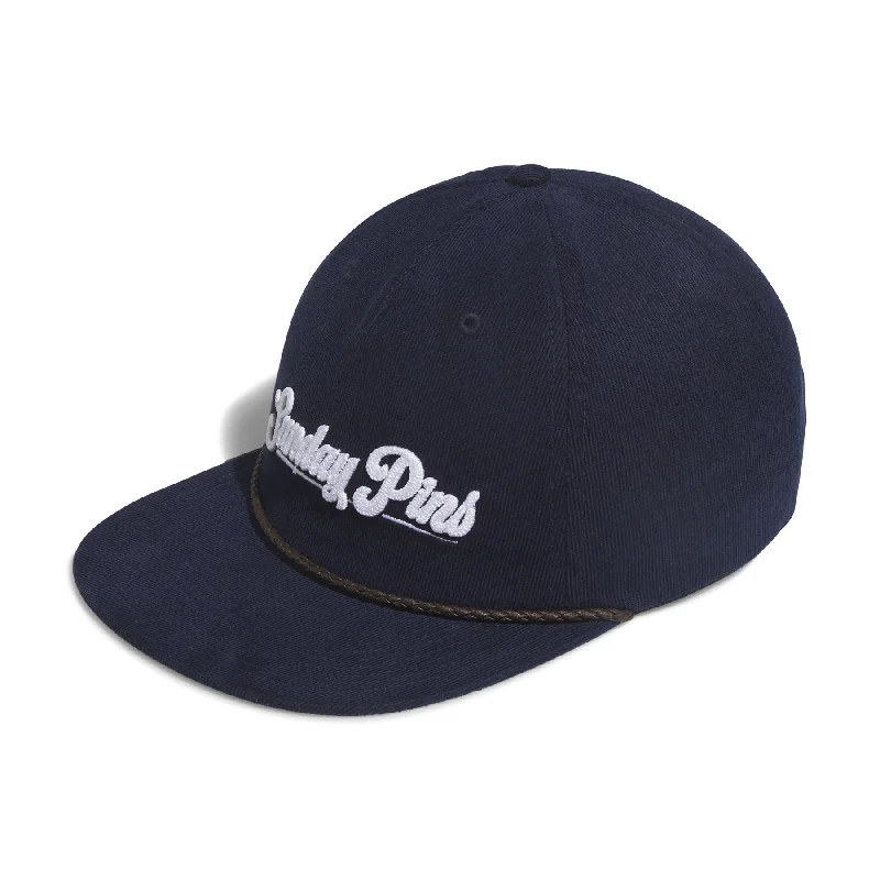 Men's hats cozy white-Leather Corduroy Hat Collegiate Navy - SS24