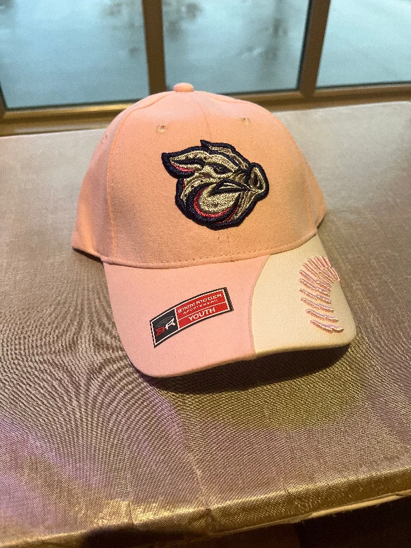 Men's hats durable green-Lehigh Valley IronPigs Youth Pink Stitches Cap