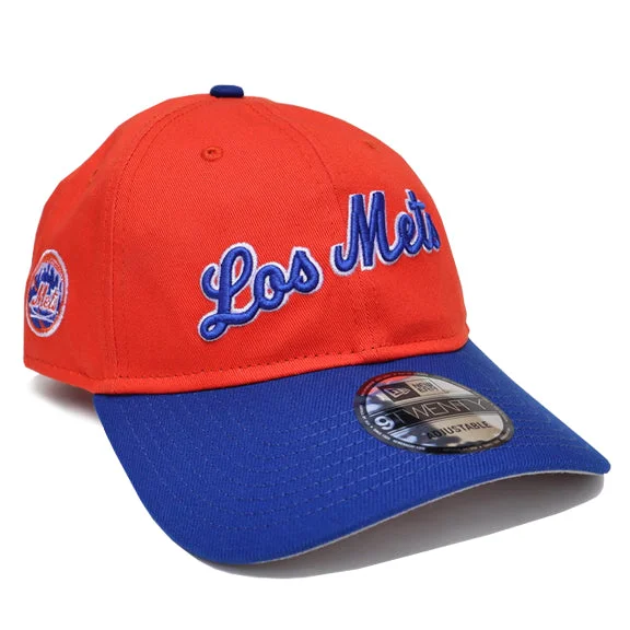 Men's hats warm navy-Los Mets - New Era adjustable (Orange)