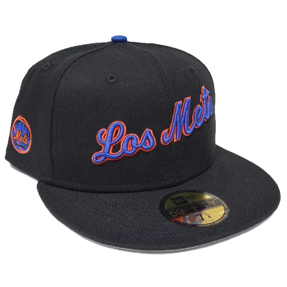 Men's hats durable black-Los Mets - New Era Fitted (Black)