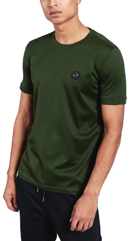 Men's T-shirts durable tan-MB Chest Badge Shirt | GREEN