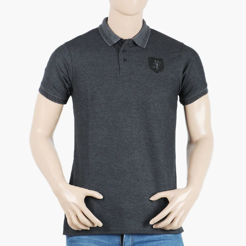 Men's polo shirts breathable black-Men's Half Sleeves Polo T-Shirt - Dark Grey