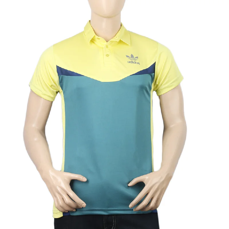 Men's polo shirts soft green-Men's Half Sleeves Polo T-Shirt - Lemon