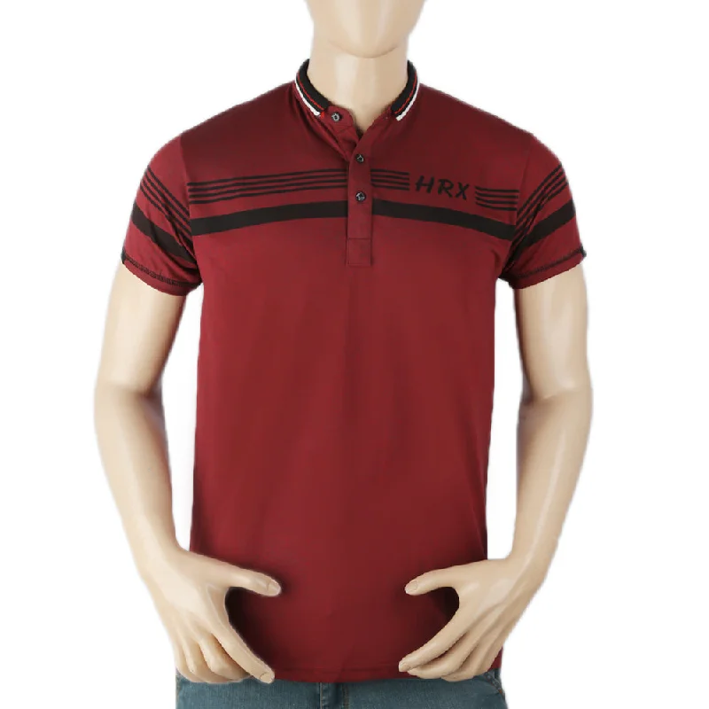 Men's polo shirts everyday gray-Men's Half Sleeves Polo T-Shirt - Maroon