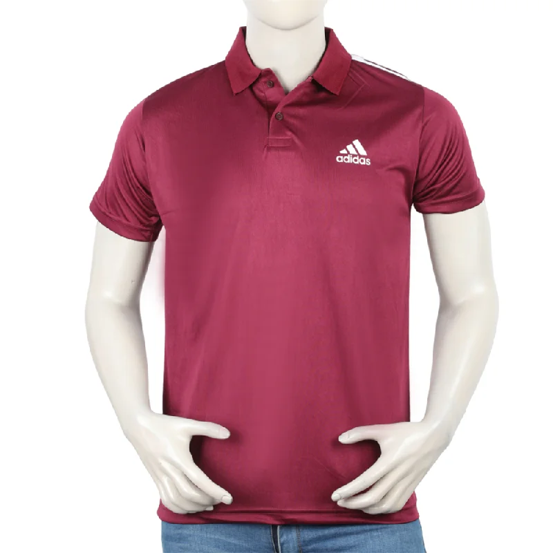 Men's polo shirts trendy tan-Men's Half Sleeves Polo T-Shirt - Maroon