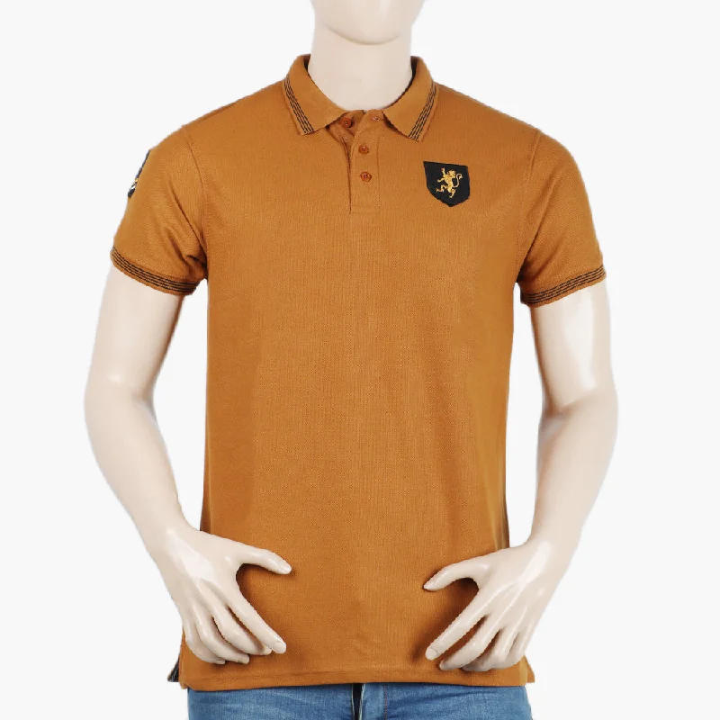 Men's polo shirts casual navy-Men's Half Sleeves Polo T-Shirt - Mustard