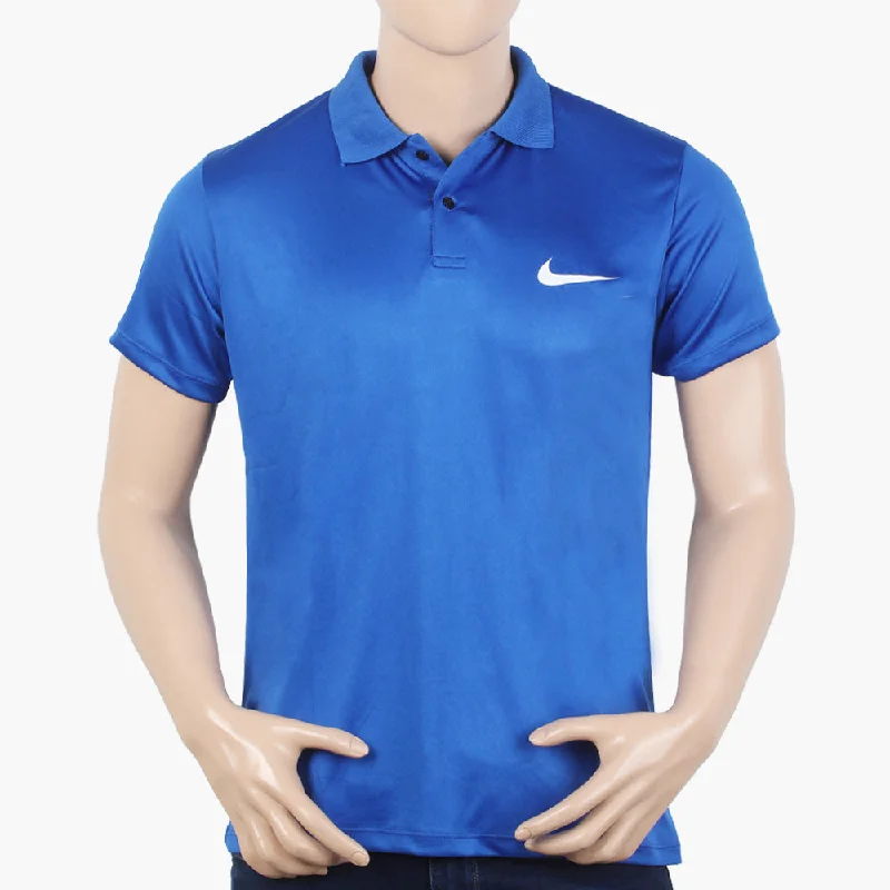 Men's polo shirts lightweight brown-Men's Half Sleeves Polo T-Shirt - Royal Blue